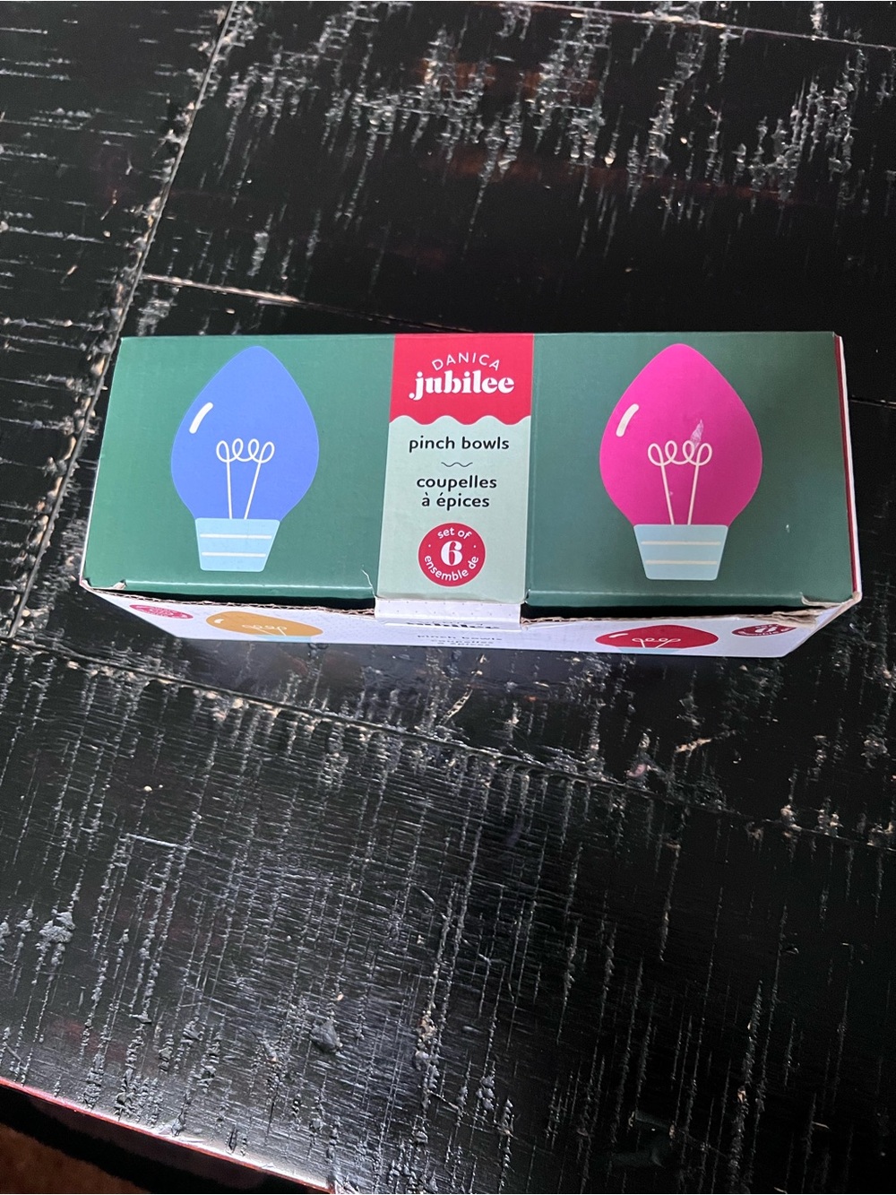 Danica Jubilee Colorful Ceramic Light Bulb Pinch Bowls Set of 6 New In Box - Picture 6 of 7